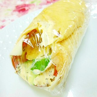 ❤ハムとチーズと胡瓜の惣菜クレープ❤